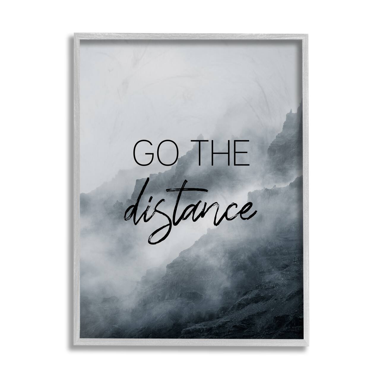 Stupell Industries Go The Distance Gray Framed Wall Art